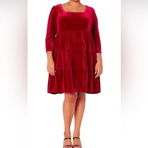 Maison Tara Velvet Tierred Babydoll size 14W